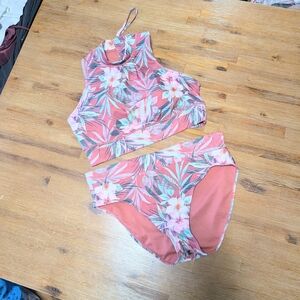 Kyodan Tropical Leaf Bikini Set Size Large NWOT